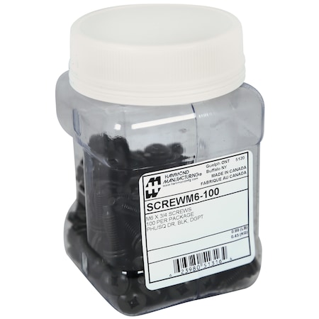 Hammond M6 Rack Screws, 100-Count SCREWM6-100